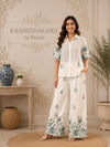 Ivory Bloom Embroidered Cotton Co-Ord Set
